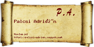 Palcsi Adrián névjegykártya